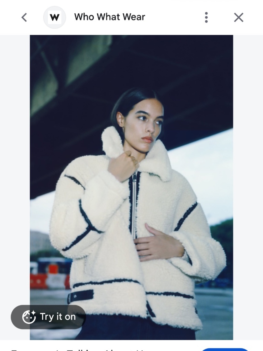 Zara Faux Shearling Biker Jacket Medium